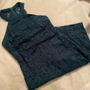 Used Green Dress with glitter. Formal , Size S, used once